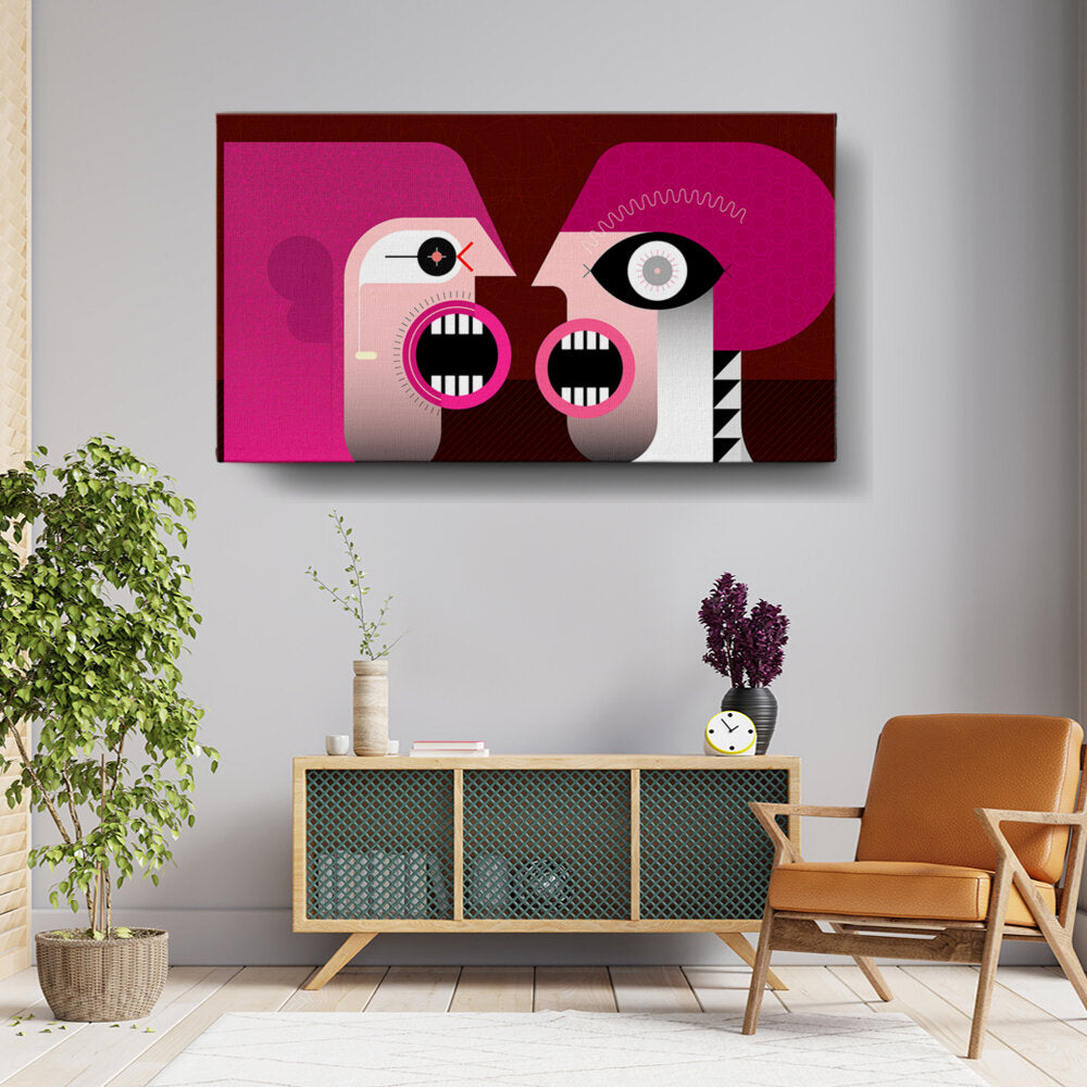 Confrontation In Pink