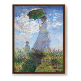 Woman With A Parasol - Framed Canvas