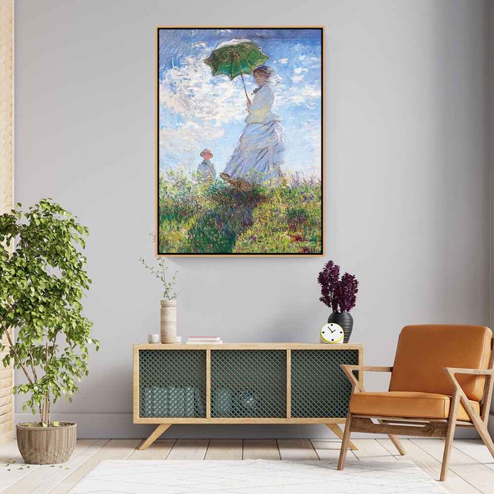 Woman With A Parasol - FLOATING FRAME