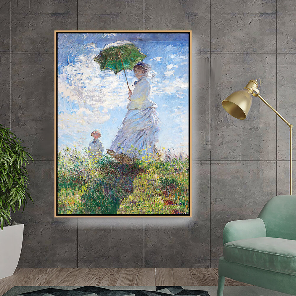 Woman With A Parasol - FLOATING FRAME