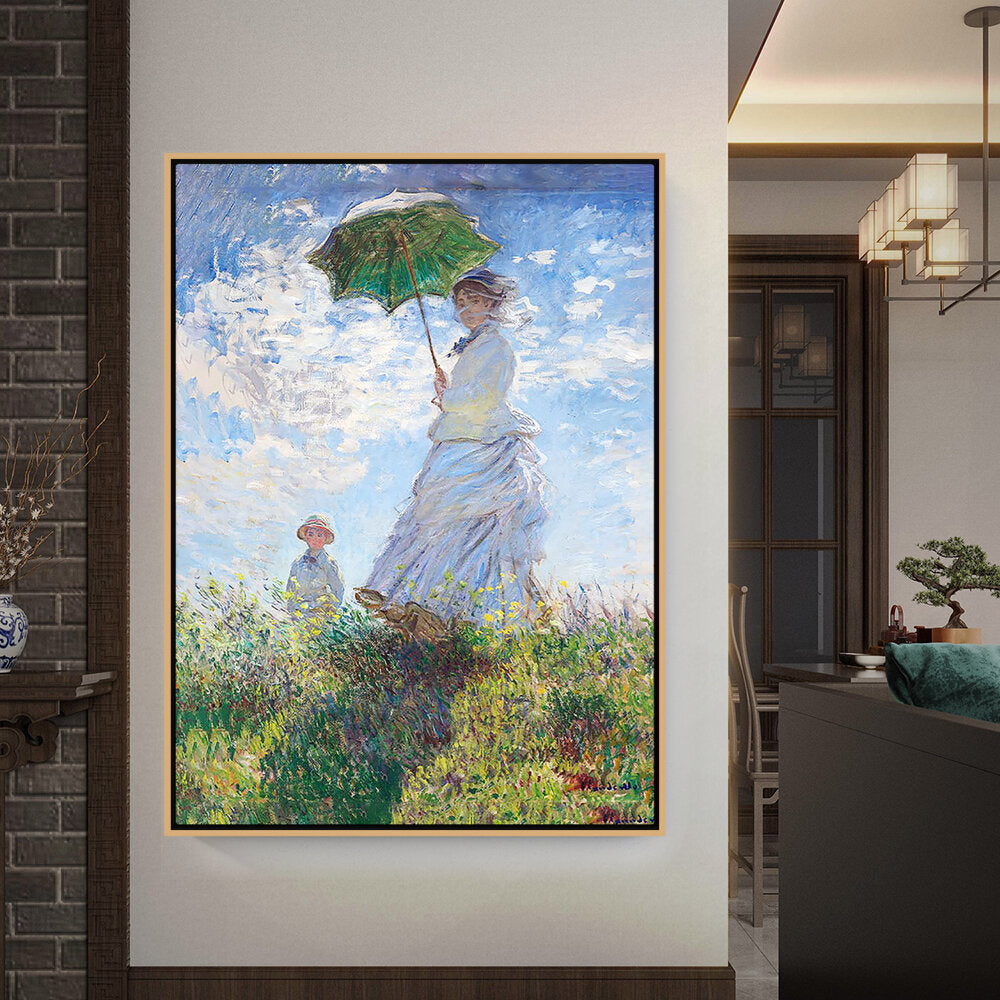 Woman With A Parasol - FLOATING FRAME