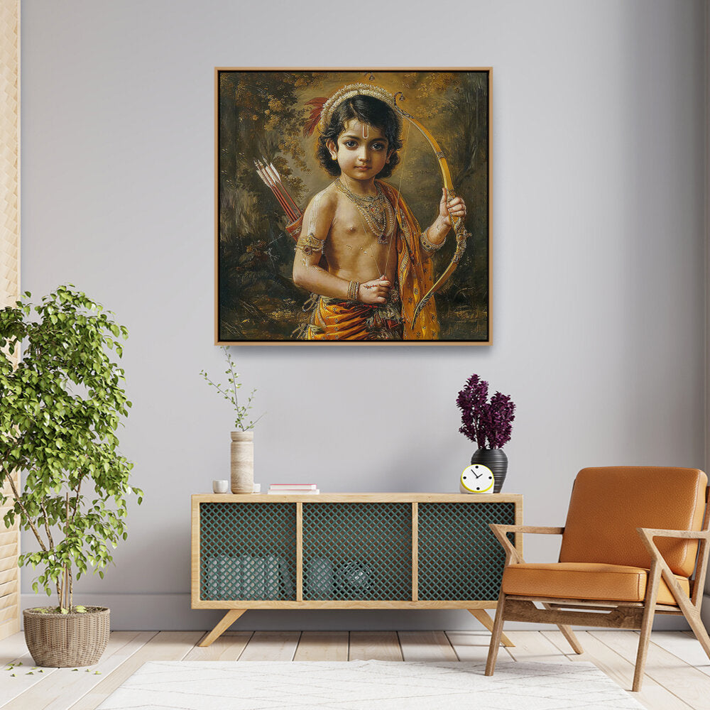 Child With A Bow And Arrow - FLOATING FRAME