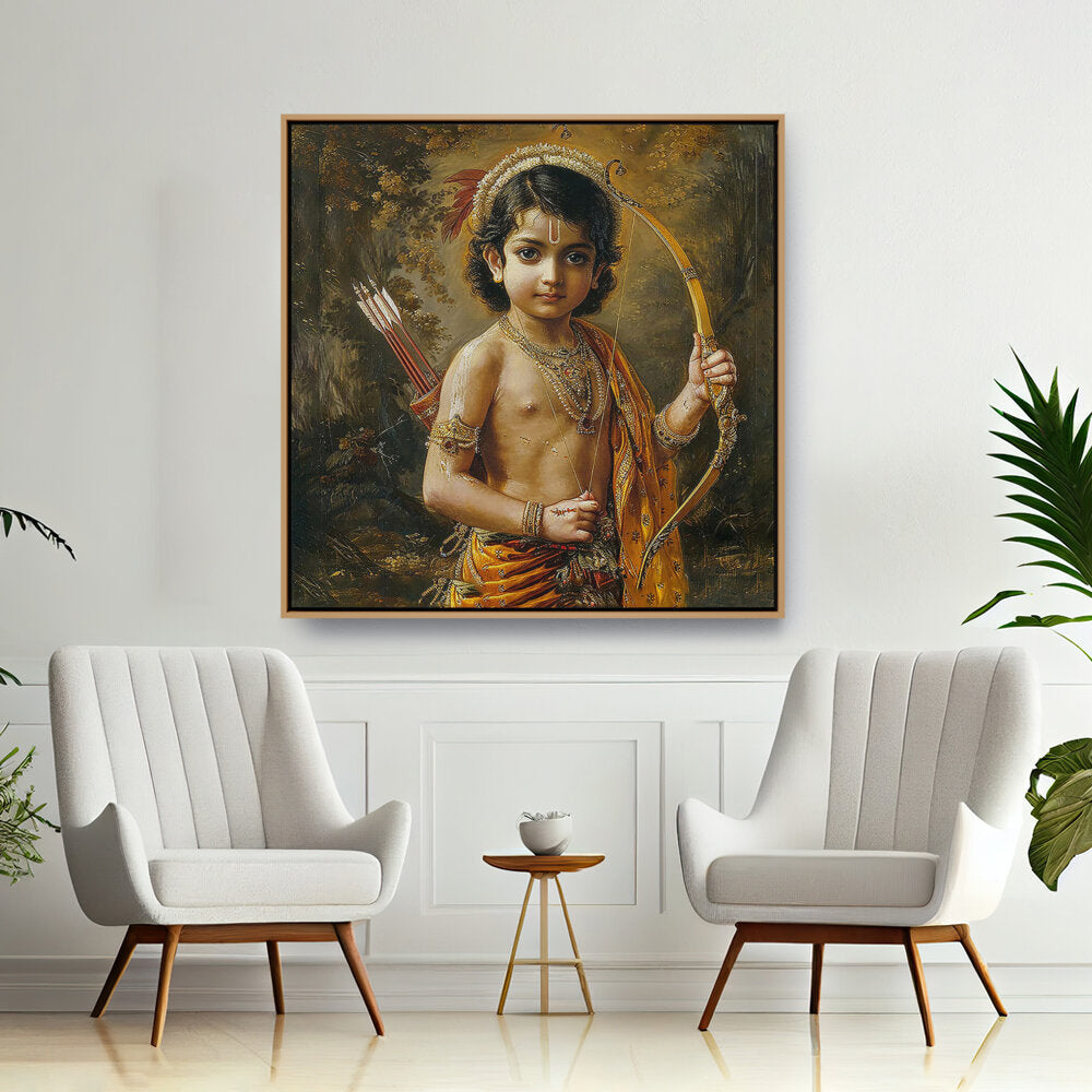 Child With A Bow And Arrow - FLOATING FRAME