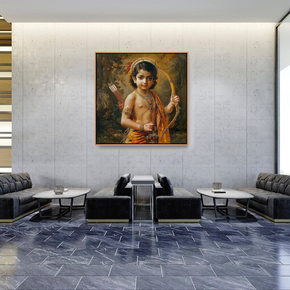 Child With A Bow And Arrow - FLOATING FRAME