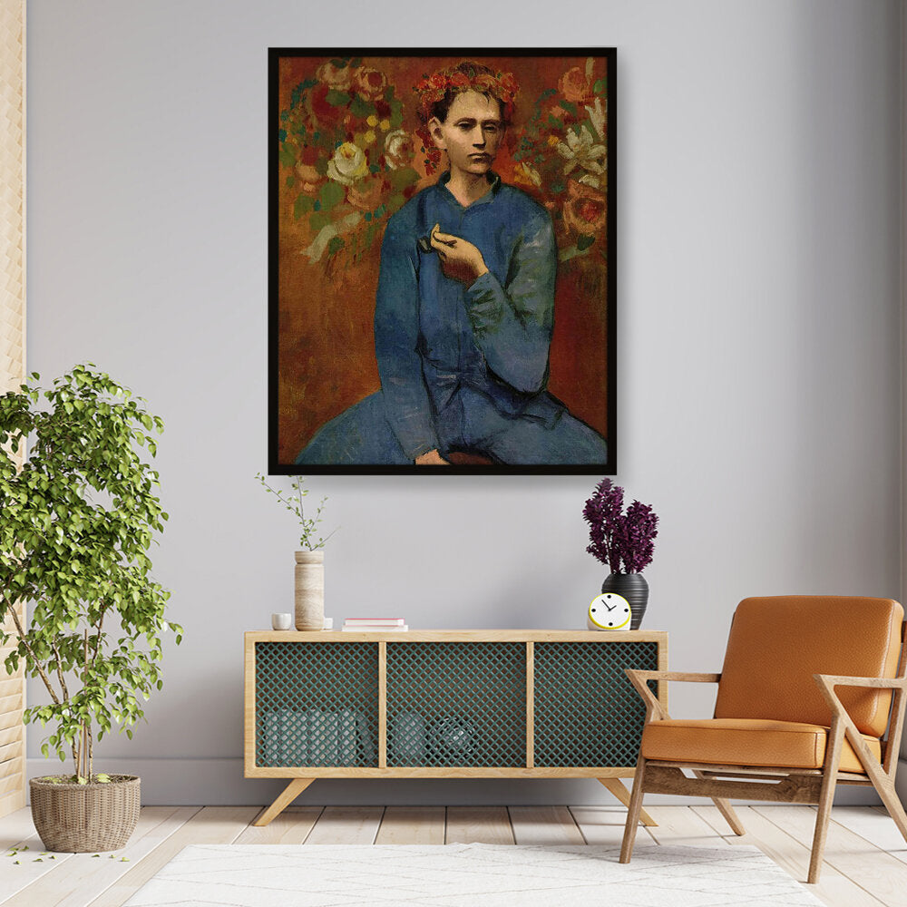 Picasso's Boy With A Pipe - Framed Canvas
