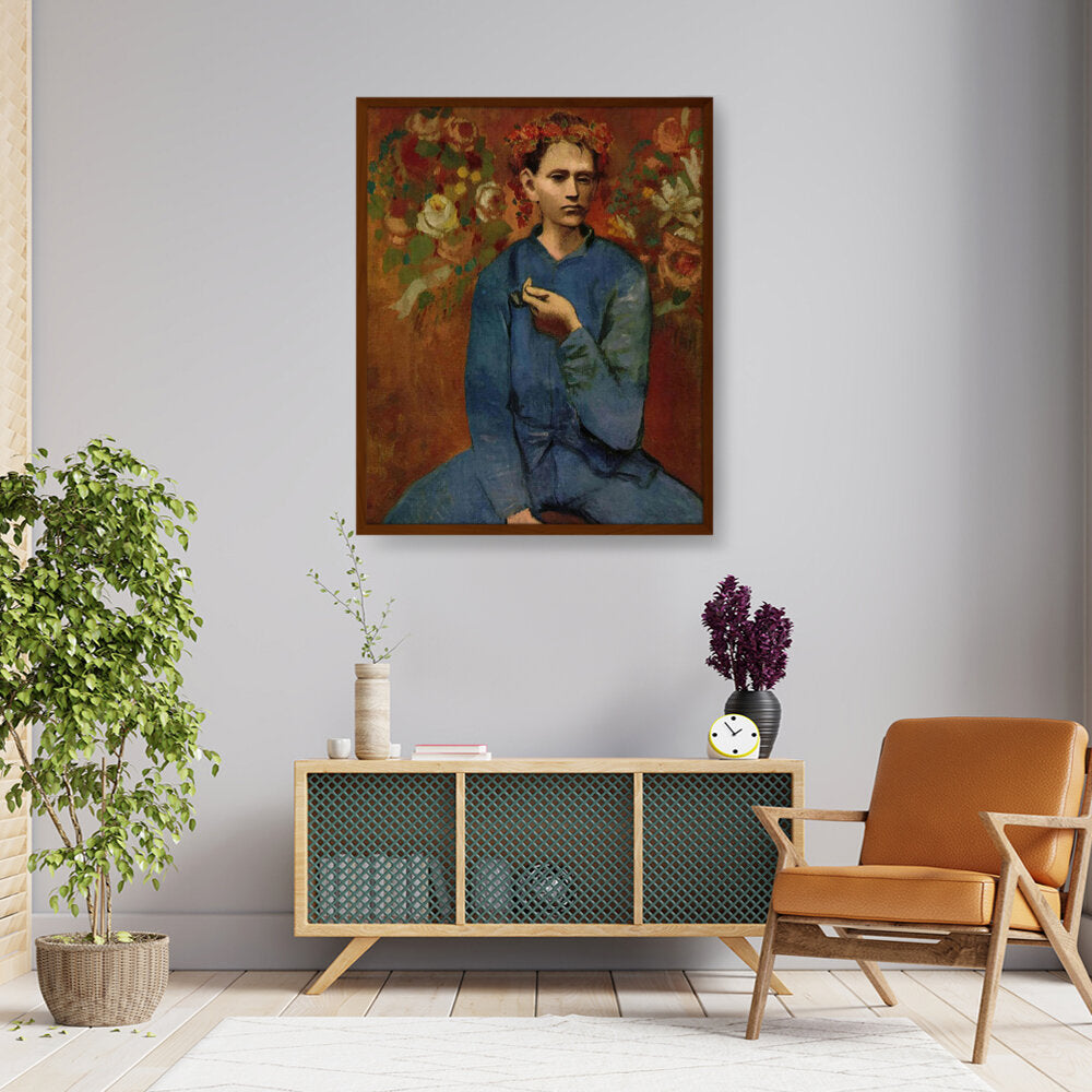 Picasso's Boy With A Pipe - Framed Canvas