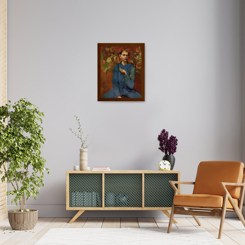 Picasso's Boy With A Pipe - Framed Canvas