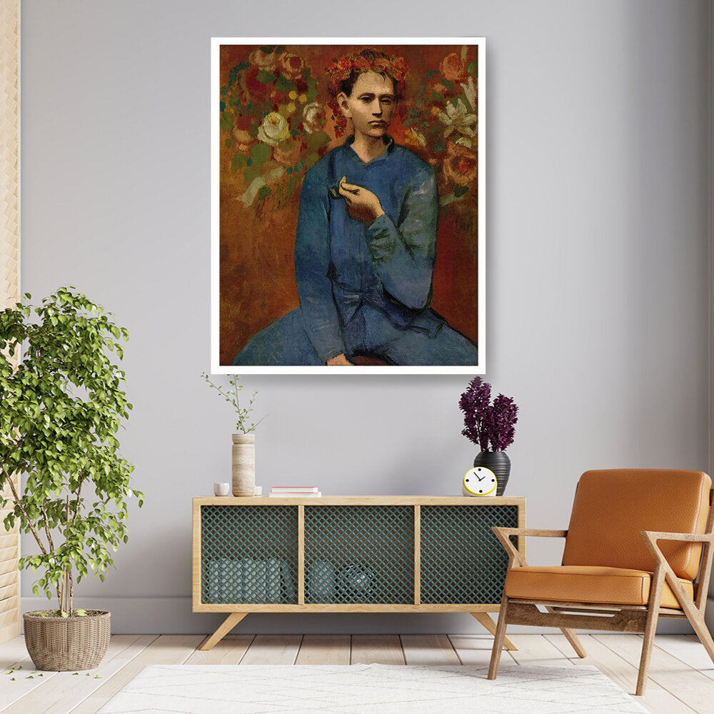 Picasso's Boy With A Pipe - Framed Canvas