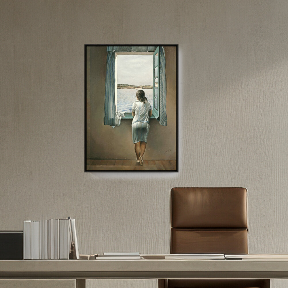 Young Woman At A Window - FLOATING FRAME