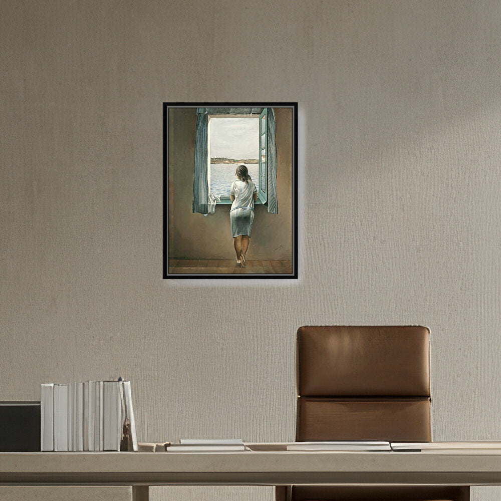 Young Woman At A Window - FLOATING FRAME