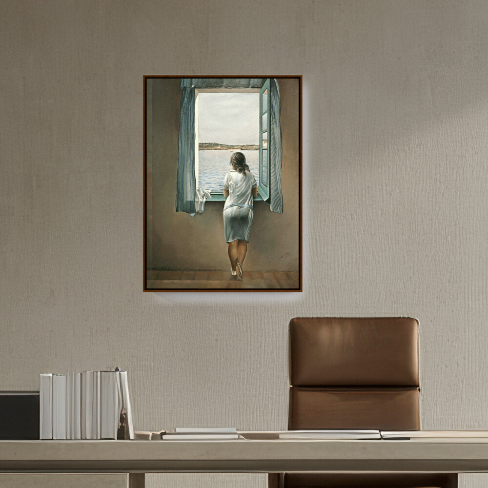Young Woman At A Window - FLOATING FRAME