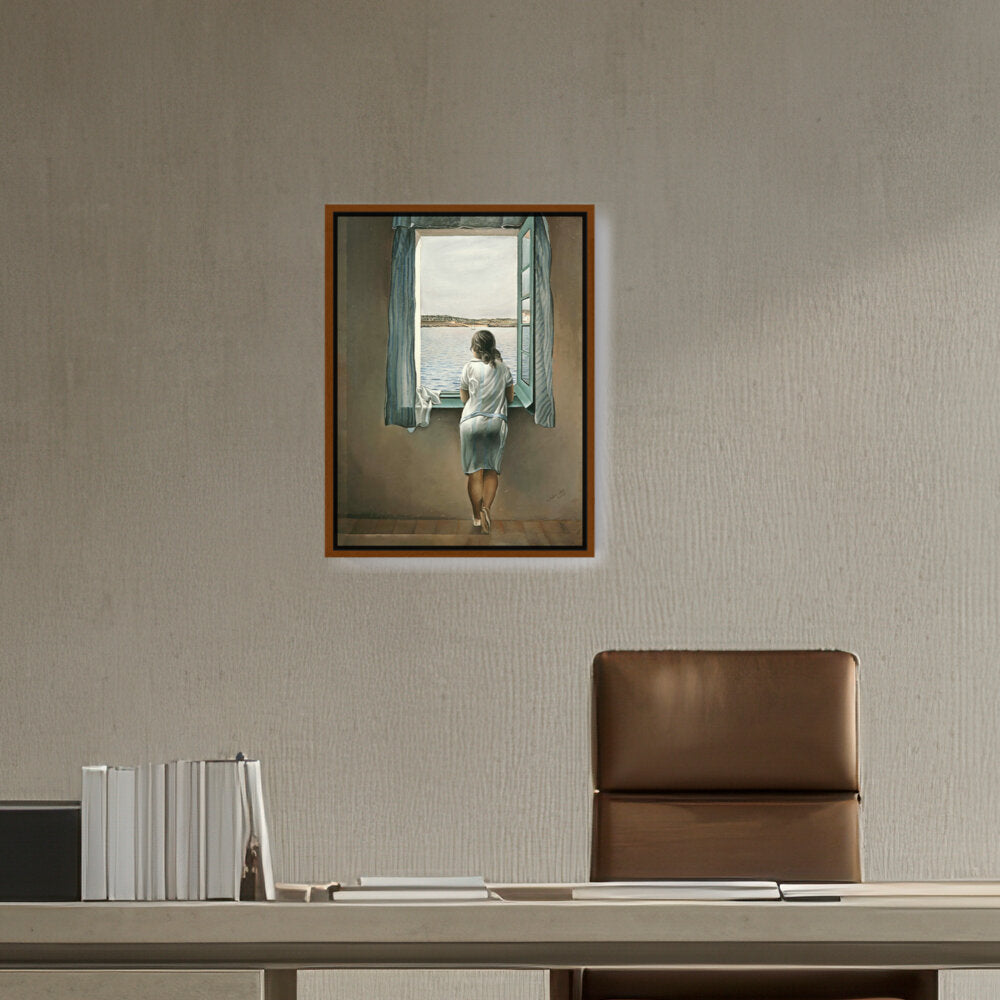 Young Woman At A Window - FLOATING FRAME