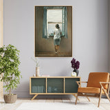Young Woman At A Window - FLOATING FRAME