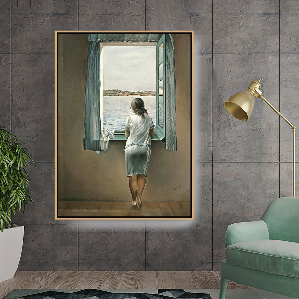 Young Woman At A Window - FLOATING FRAME