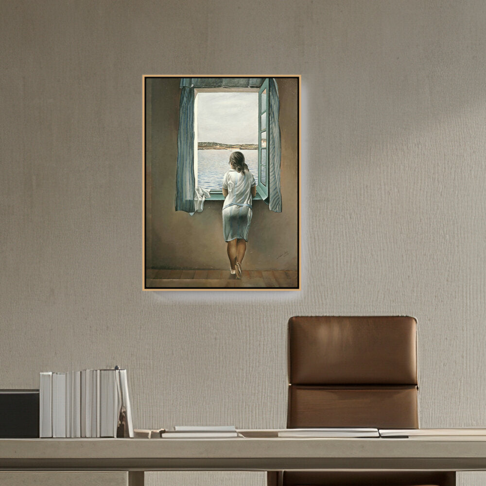 Young Woman At A Window - FLOATING FRAME
