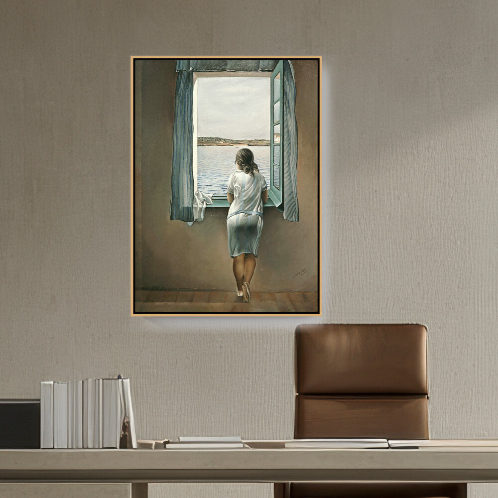 Young Woman At A Window - FLOATING FRAME