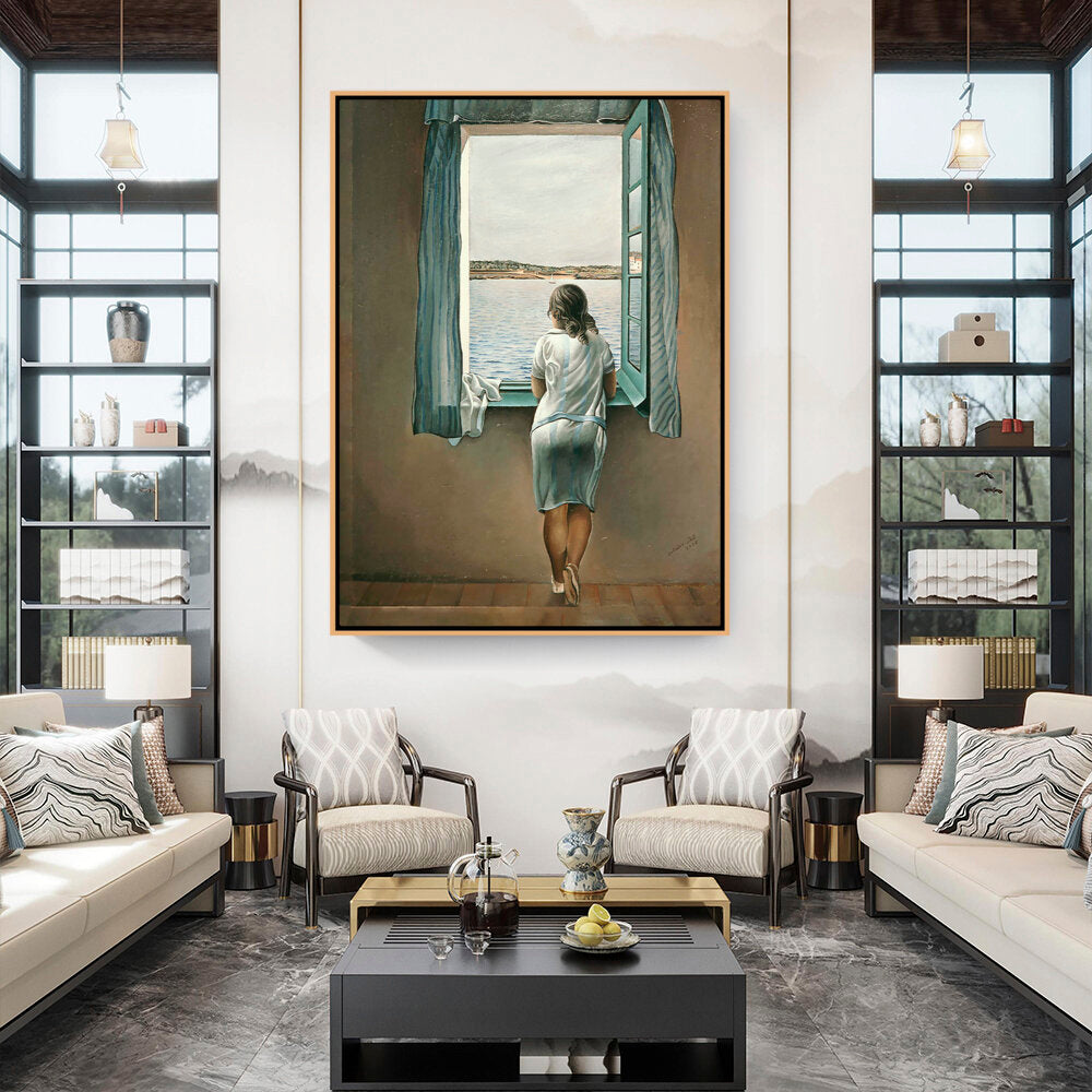 Young Woman At A Window - FLOATING FRAME