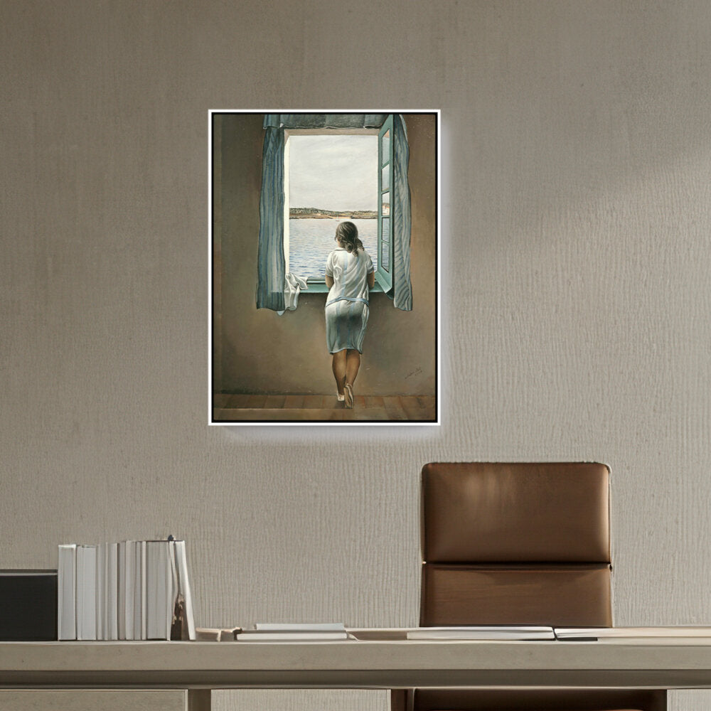 Young Woman At A Window - FLOATING FRAME