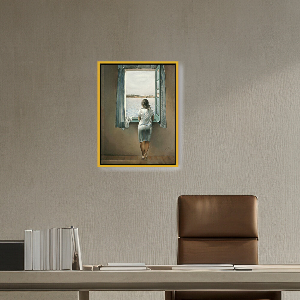 Young Woman At A Window - FLOATING FRAME