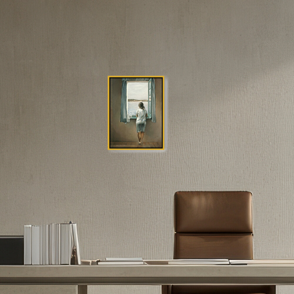 Young Woman At A Window - FLOATING FRAME
