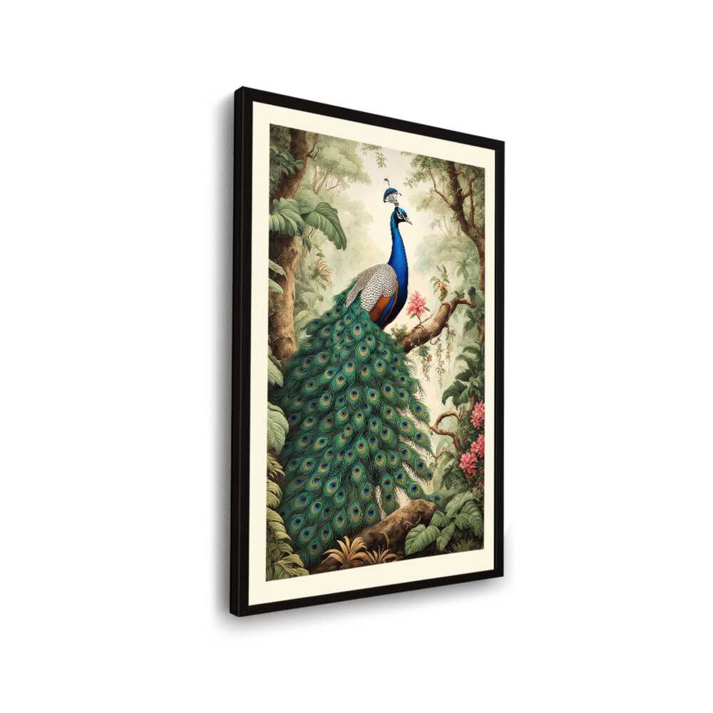 Peacock Painting - WALL MOUNT FRAME