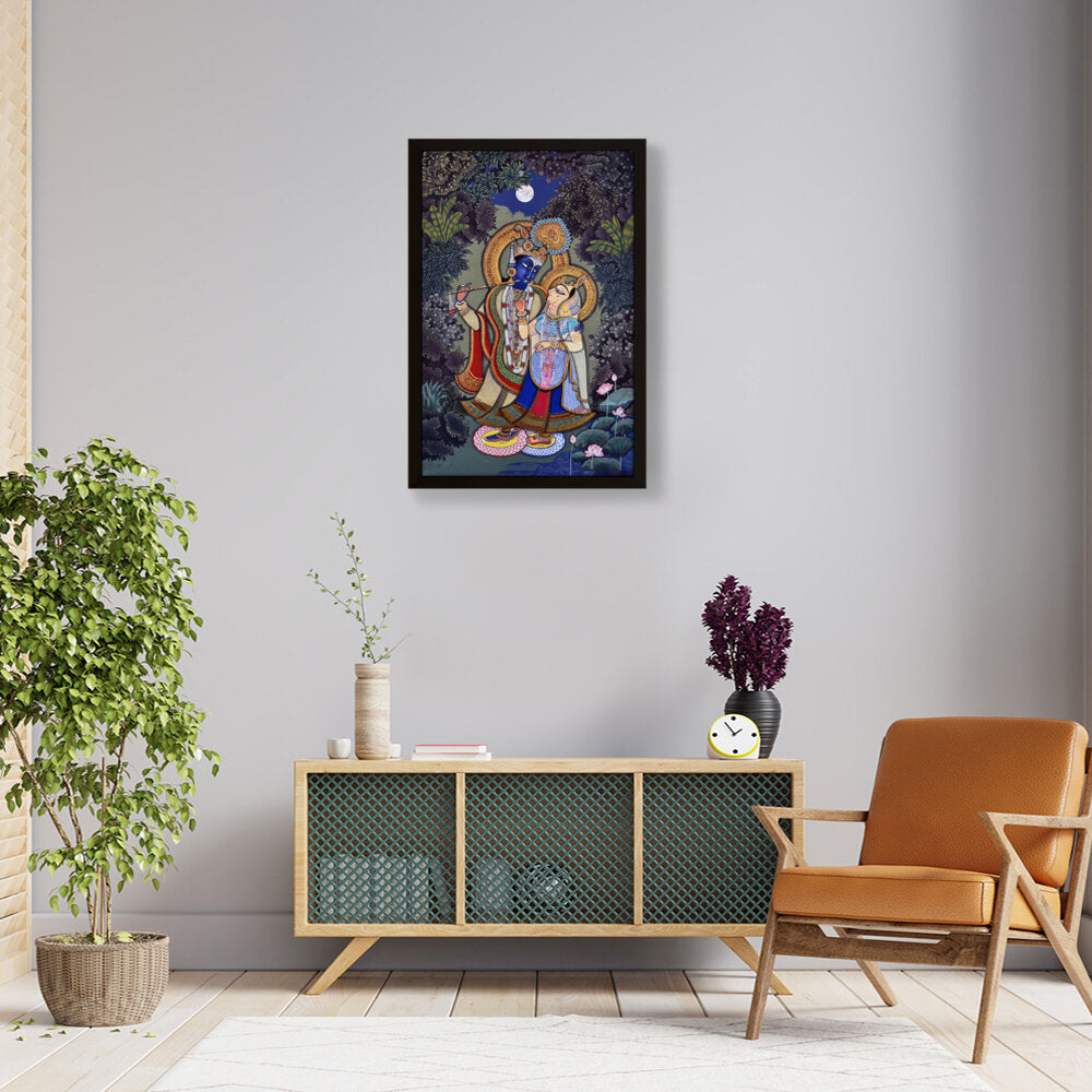 Radha Madhav - Framed Canvas