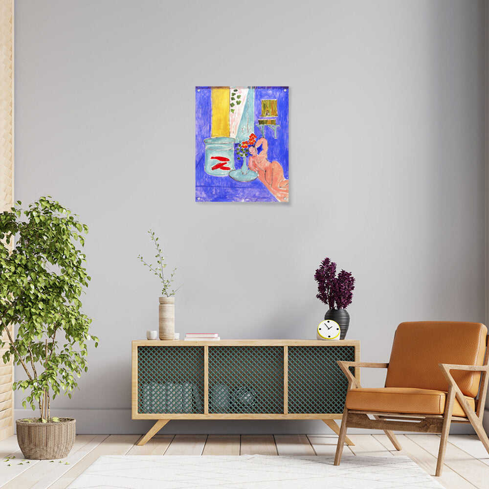 Goldfish And Sculpture - Acrylic Wall Photo