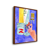 Goldfish And Sculpture - Framed Canvas