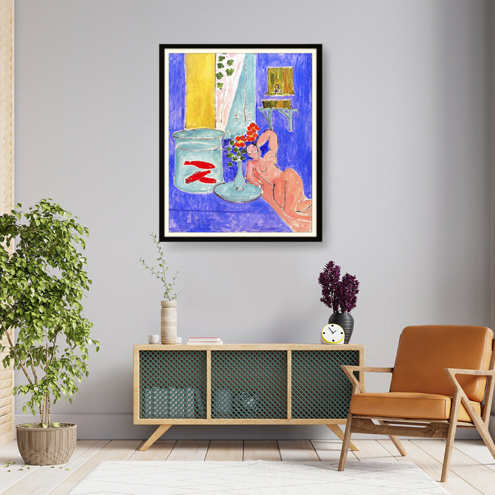 Goldfish And Sculpture - WALL MOUNT FRAME