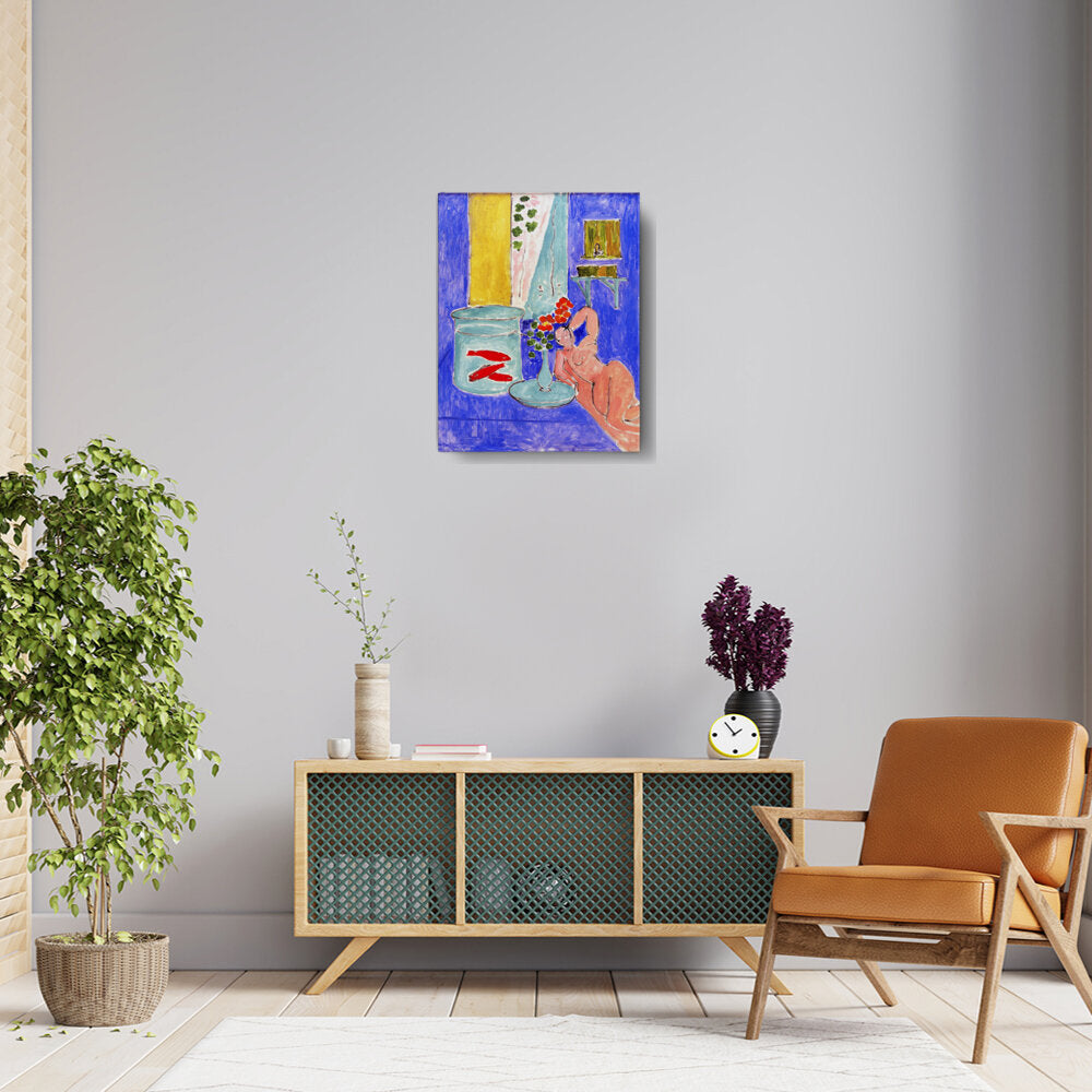 Goldfish And Sculpture - Wall Canvas