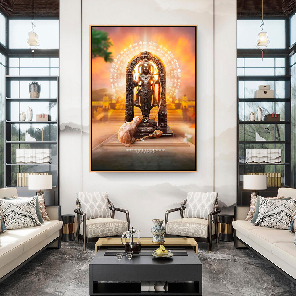 Shree Ram Lala Framed Photo - FLOATING FRAME