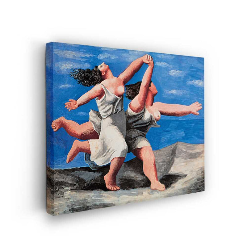 Picasoul - Picasoul Curated - Two Women Running On The Beach - Wall Decor