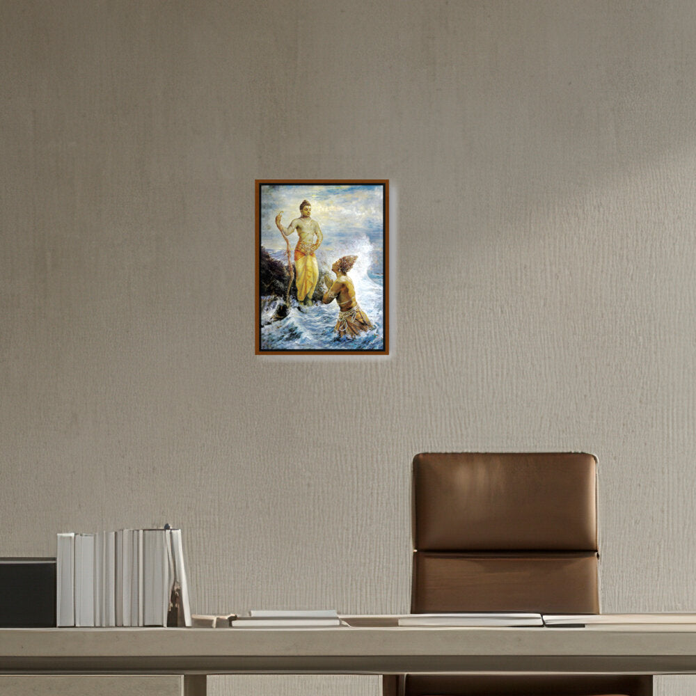 Samudra Greets Lord Rama - FLOATING FRAME