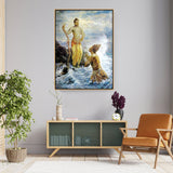 Samudra Greets Lord Rama - FLOATING FRAME