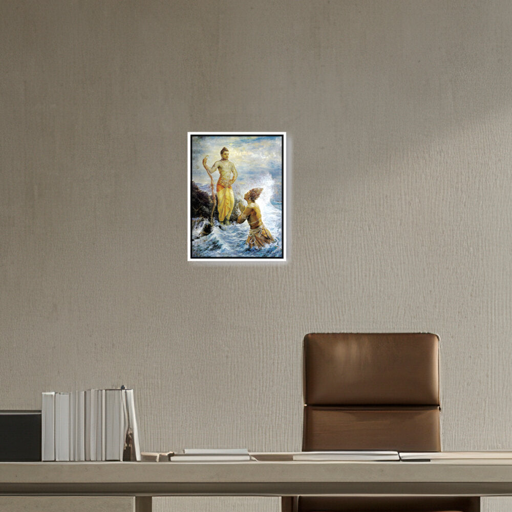 Samudra Greets Lord Rama - FLOATING FRAME