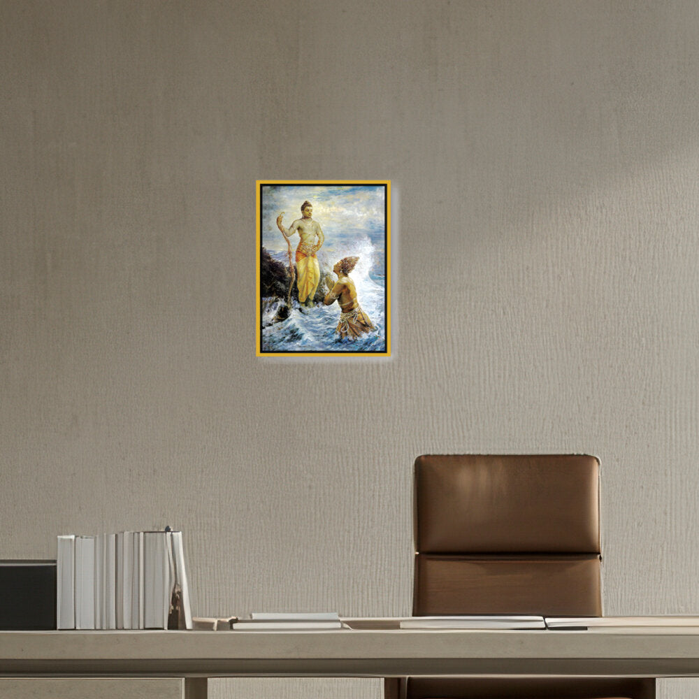 Samudra Greets Lord Rama - FLOATING FRAME