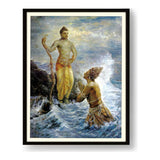 Samudra Greets Lord Rama - WALL MOUNT FRAME