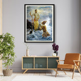 Samudra Greets Lord Rama - WALL MOUNT FRAME