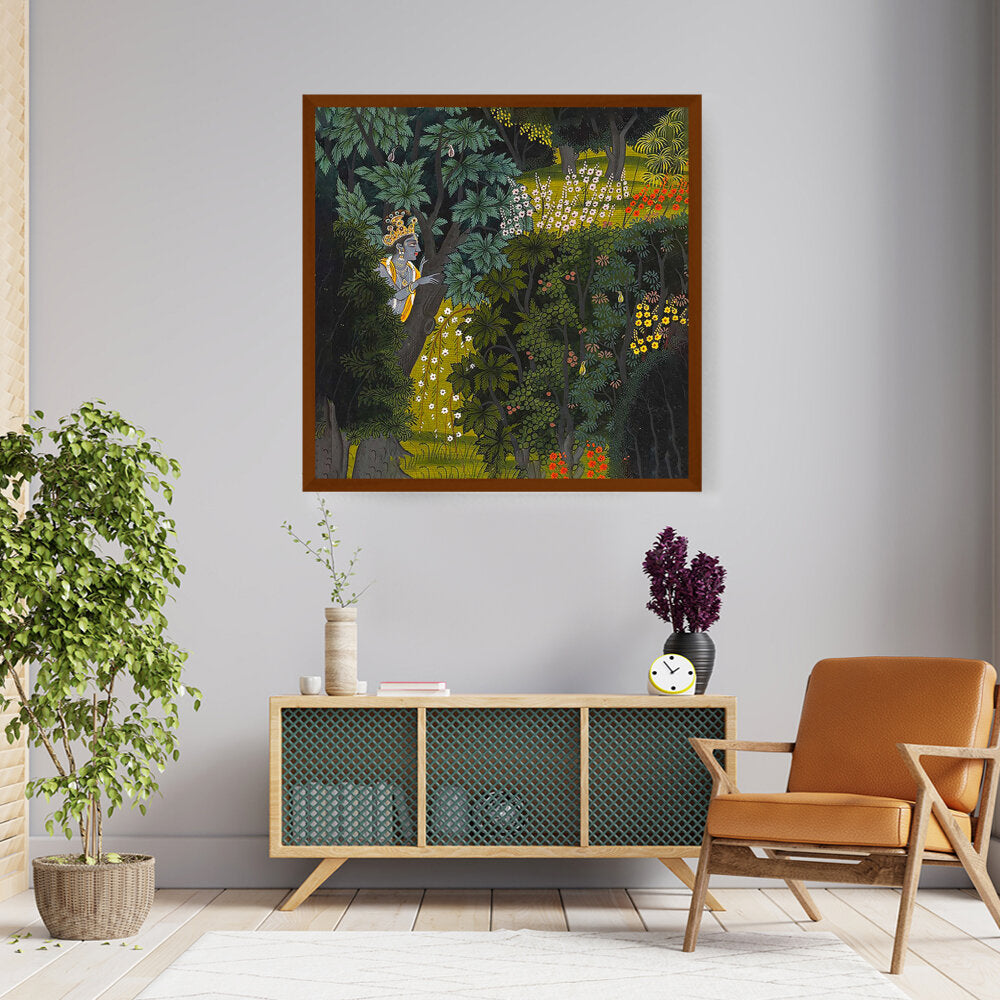 Krishna Art - Framed Canvas