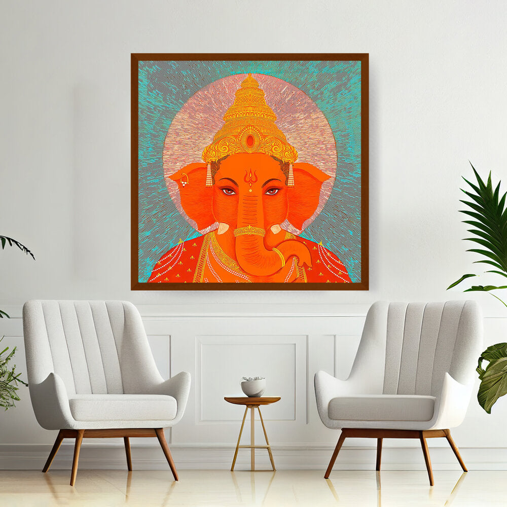 Ganesha - Framed Canvas