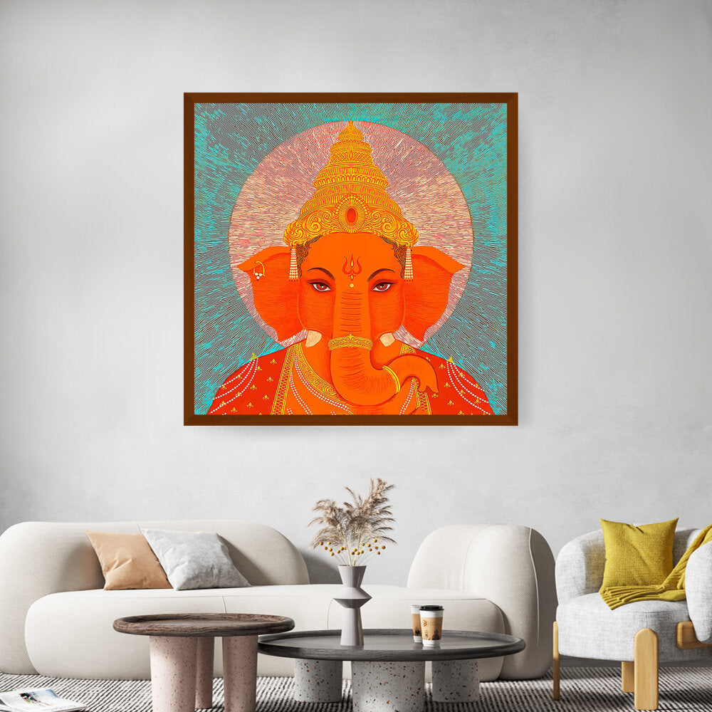 Ganesha - Framed Canvas