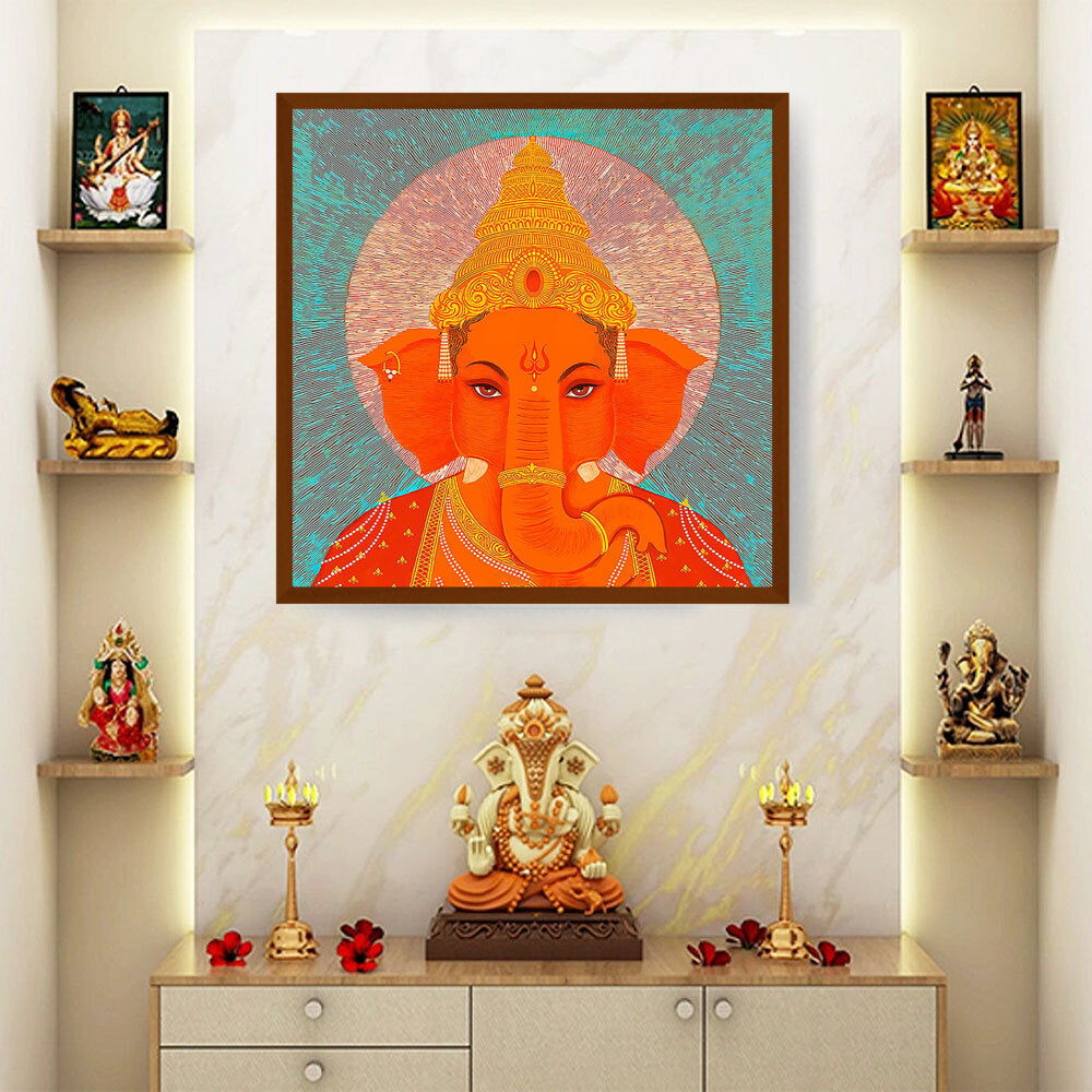 Ganesha - Framed Canvas