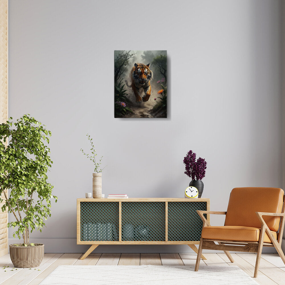 Running Tiger - Wall Canvas