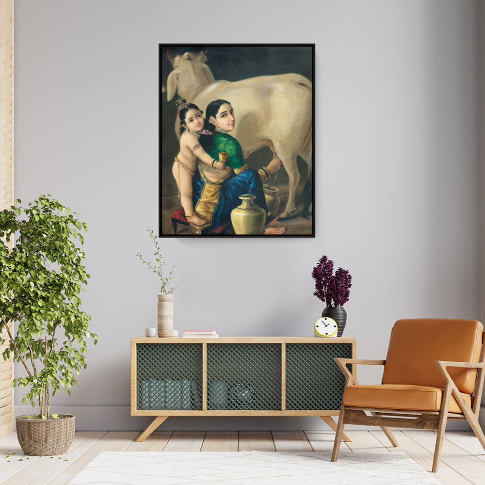 Yashoda Krishna Art - FLOATING FRAME