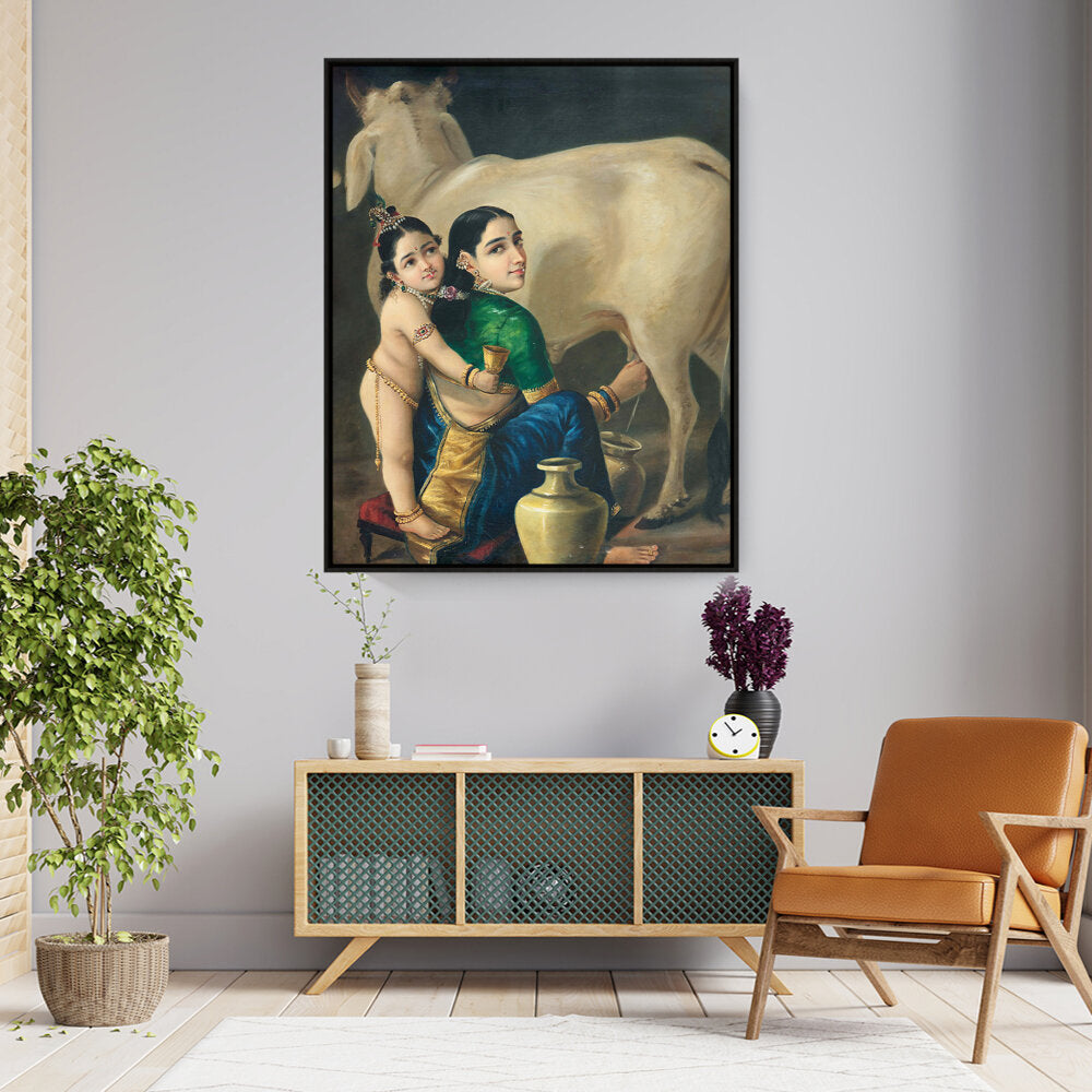 Yashoda Krishna Art - FLOATING FRAME