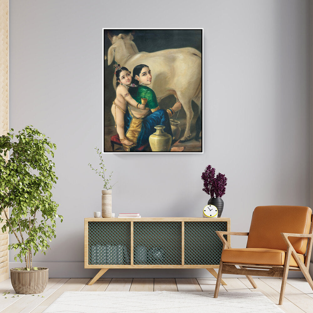 Yashoda Krishna Art - FLOATING FRAME