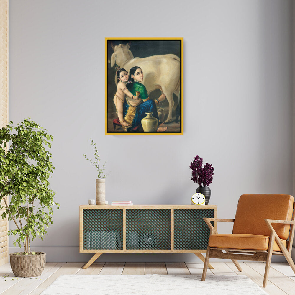 Yashoda Krishna Art - FLOATING FRAME