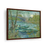 Fishing In Spring - Framed Canvas