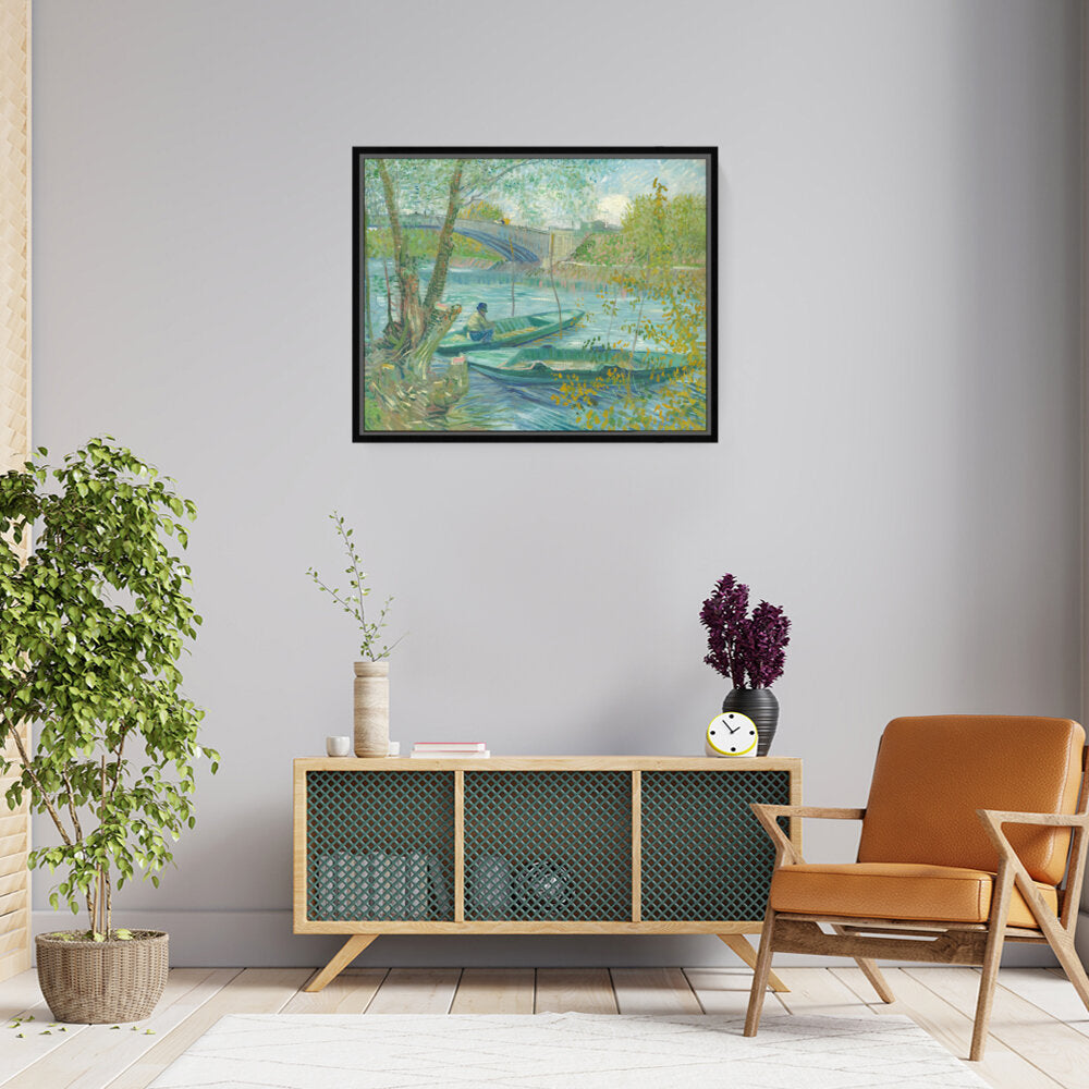 Fishing In Spring - FLOATING FRAME