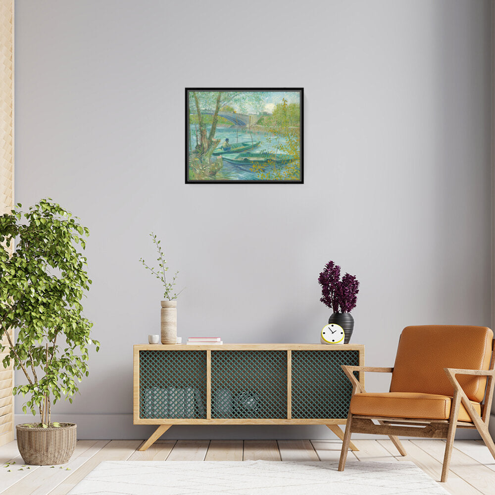 Fishing In Spring - FLOATING FRAME